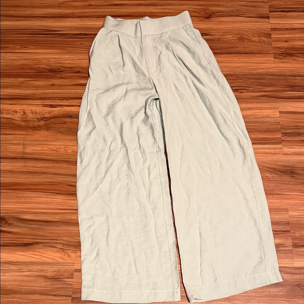 Zara Light Gray Wide-Leg Pants